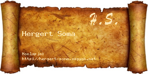 Hergert Soma névjegykártya